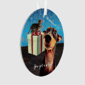 Schockierte Doberman Weihnachten Ornament (Vorderseite)