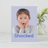 Schockierte Gefühle von Kindern Dankeskarte (Stehend Vorderseite)