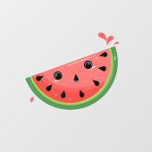 Schockierte Kawaii Watermelon Fensteraufkleber (Blatt)