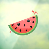 Schockierte Kawaii Watermelon Fensteraufkleber (Blatt 3)