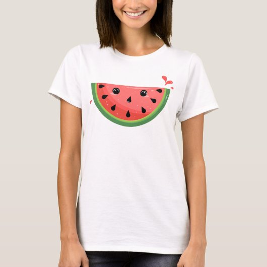 Schockierte Kawaii Watermelon T-Shirt (Vorderseite)