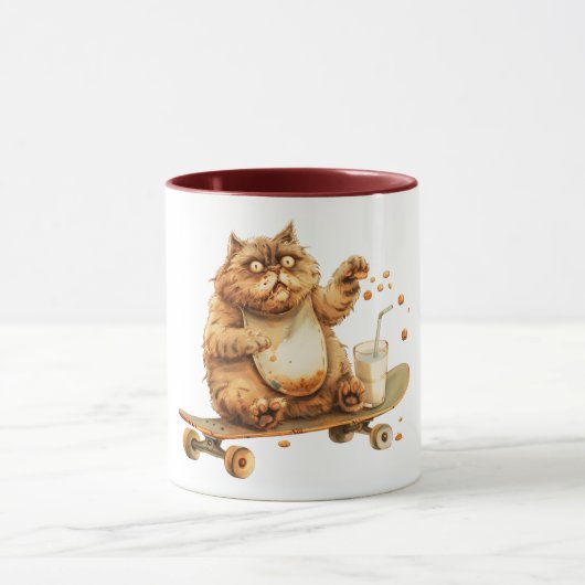 Schockierte orange Katze Tasse (Zentrum)