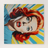 Schockierte weibliche Pop Kunst Puzzle (Horizontal)