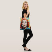 Schockierte weibliche Pop Kunst Tasche (Am Model)