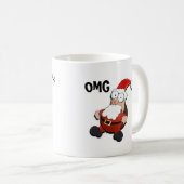 Schockierte Weihnachten des Weihnachtsmanns Kaffeetasse (VorderseiteRechts)