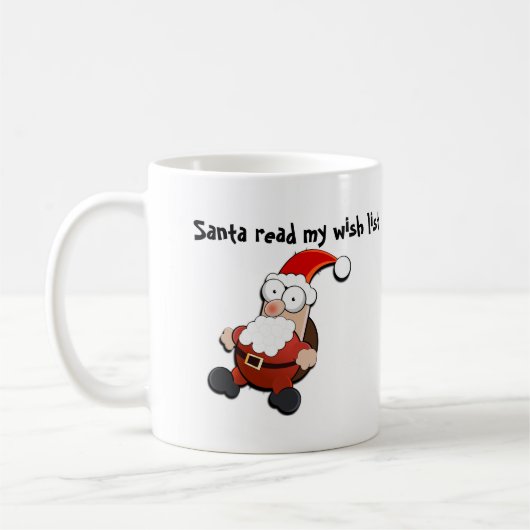 Schockierte Weihnachten des Weihnachtsmanns Kaffeetasse (Links)