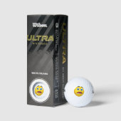 Schockierter Emoji-Entwurf Golfball (Verpackungen)