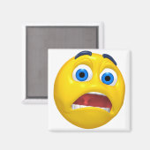 Schockierter Emoji-Entwurf Magnet (Vorderseite/Rückseite)