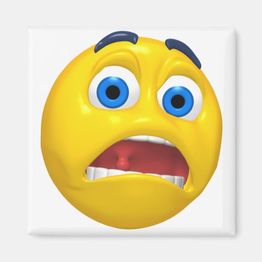 Schockierter Emoji-Entwurf Magnet (Vorne)