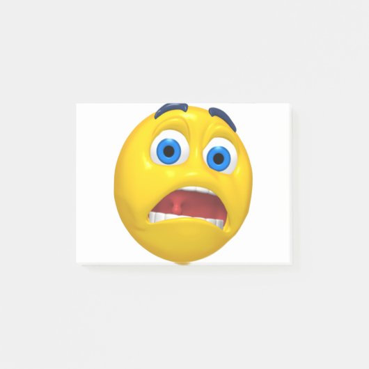 Schockierter Emoji-Entwurf Post-it Klebezettel (Vorderseite)
