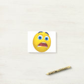 Schockierter Emoji-Entwurf Post-it Klebezettel (Auf Schreibtisch)