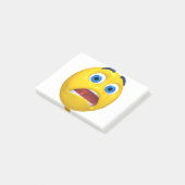Schockierter Emoji-Entwurf Post-it Klebezettel (angewinkelt)