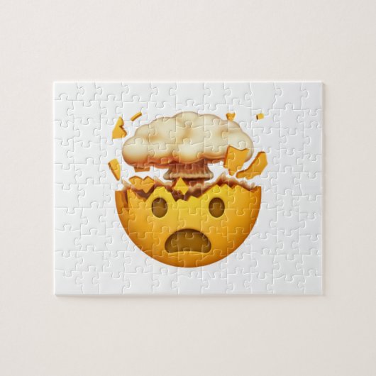 Schockiertes Gesicht mit explodierendem Kopf - Emo Puzzle (Horizontal)
