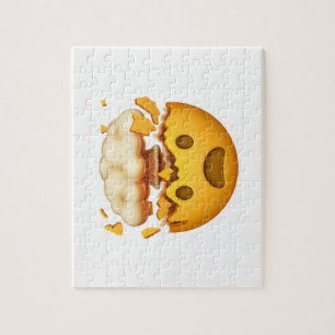 Schockiertes Gesicht mit explodierendem Kopf - Emo Puzzle