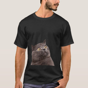 Schockiertes Überraschtes Katzen-Meme T-Shirt