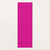 Schockrosa magenta konzentrische Quadrat Muster Yogamatte (Rückseite)