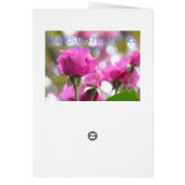 Schockrosa Schöne Rose Karte (Hinten)