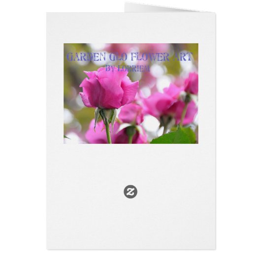 Schockrosa Schöne Rose Karte (Hinten)