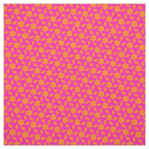 Schockrosa und orange islamisches geometrisches Mu Stoff