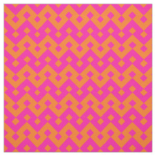 Schockrosa und orange islamisches geometrisches Mu Stoff
