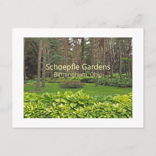 SCHOEPFLE GARDEN (OHIO) POSTCARD POSTKARTE (Vorderseite)