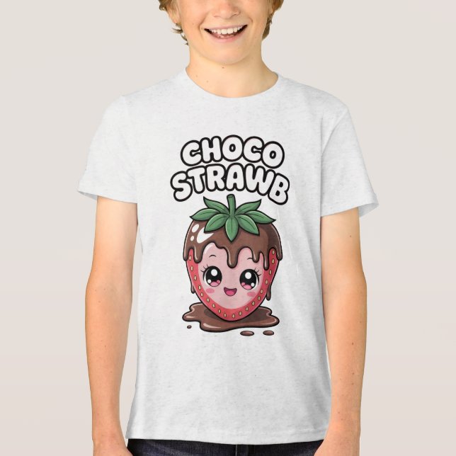 SCHOKO ERDBEER Tri-Blend SHIRT (Vorderseite)