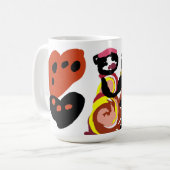 Schokokuss-Valentinstag-Tanz Kaffeetasse (Vorderseite Links)