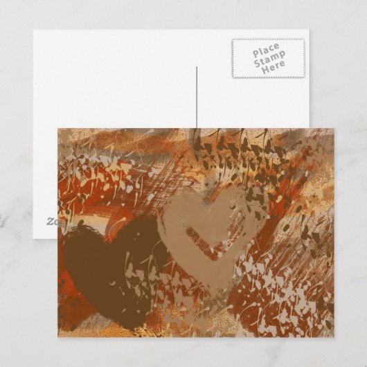 Schokolade Abstraktes Muster Postkarte (Vorne/Hinten)