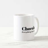 Schokolade Alles andere kann warten Kaffeetasse (VorderseiteRechts)