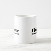 Schokolade Alles andere kann warten Kaffeetasse (Mittel)
