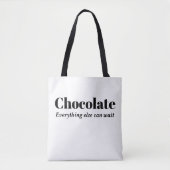 Schokolade Alles andere kann warten Tasche (Vorderseite)