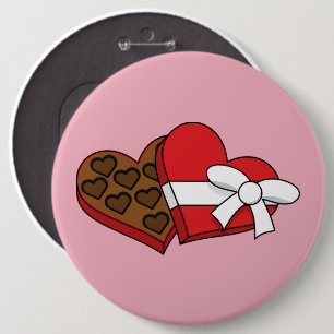 Schokolade am Valentinstag Button