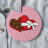 Schokolade am Valentinstag Button (Beispiel)