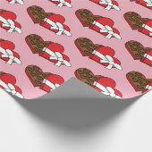 Schokolade am Valentinstag Geschenkpapier (Ecke)