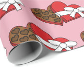 Schokolade am Valentinstag Geschenkpapier (Rolleneckpunkt)