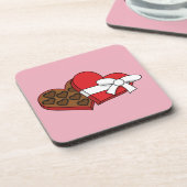 Schokolade am Valentinstag Getränkeuntersetzer (Linke Seite)