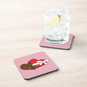 Schokolade am Valentinstag Getränkeuntersetzer (Rechte Seite)