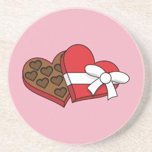 Schokolade am Valentinstag Getränkeuntersetzer