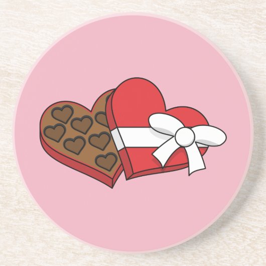 Schokolade am Valentinstag Getränkeuntersetzer (Vorne)