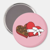 Schokolade am Valentinstag Magnet (Vorderseite/Rückseite)