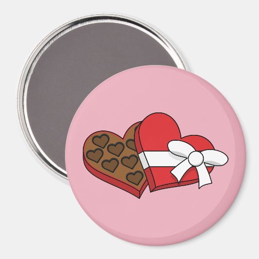 Schokolade am Valentinstag Magnet (Vorderseite/Rückseite)