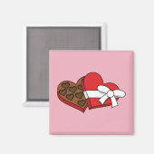 Schokolade am Valentinstag Magnet (Vorderseite/Rückseite)