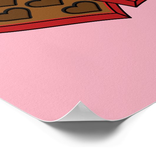 Schokolade am Valentinstag Poster (Ecke)