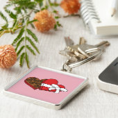 Schokolade am Valentinstag Schlüsselanhänger (Seite)