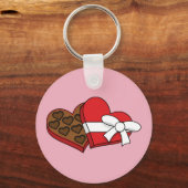 Schokolade am Valentinstag Schlüsselanhänger (Vorderseite)