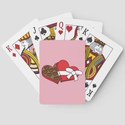 Schokolade am Valentinstag Spielkarten (Rückseite)