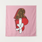 Schokolade am Valentinstag Wandteppich (Vorderseite (Horizontal))