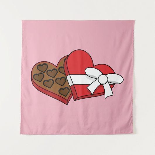 Schokolade am Valentinstag Wandteppich (Vorderseite)