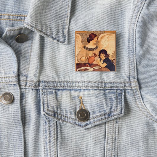 Schokolade Angel Französische Antike Button (Beispiel)