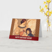 Schokolade Angel Französische Antike Karte (Gelbe Blume)